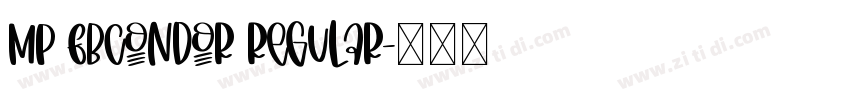 MP FBCondor Regular字体转换